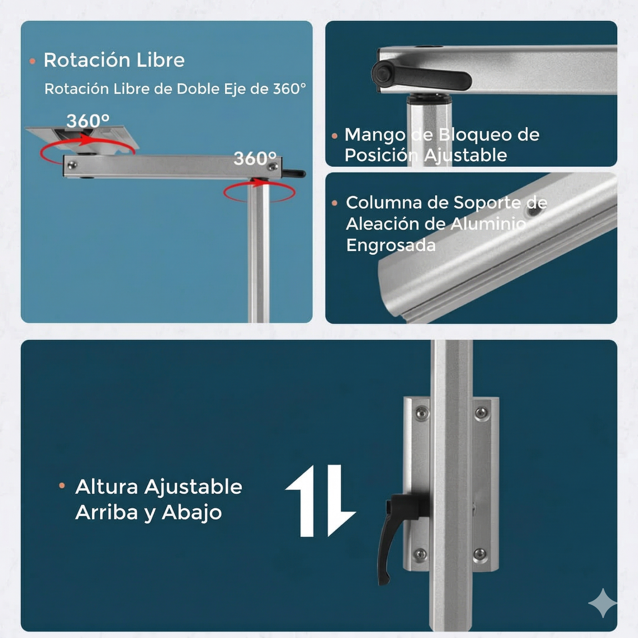 mesa para casa rodante 360°