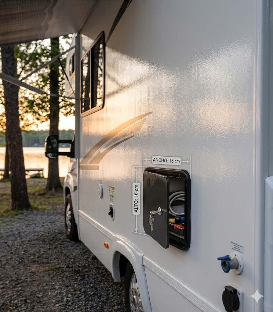puerta storage casa rodante