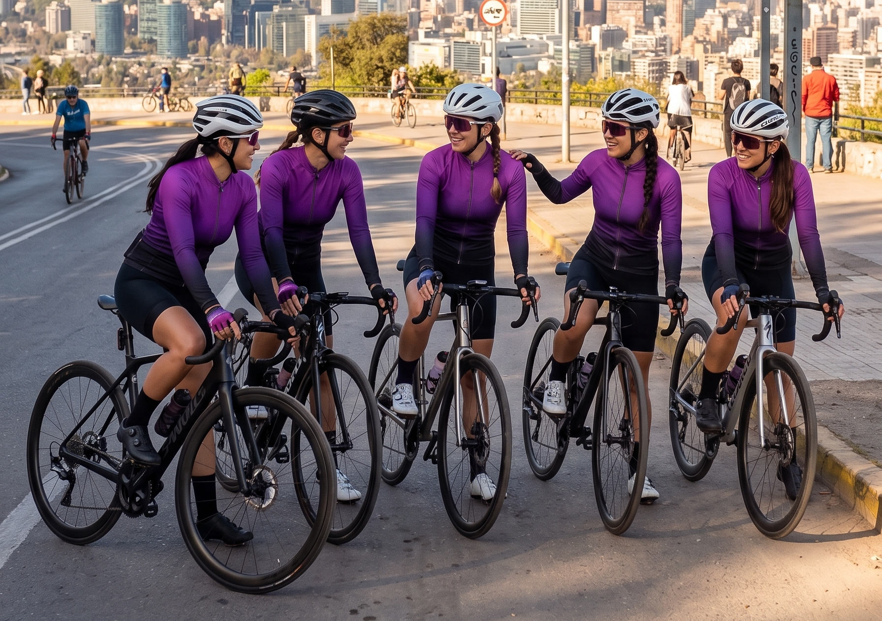 grupo mujer ciclistas