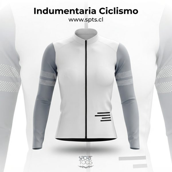 TRICOTA BLANCA CICLISMO MTB RUTA GRAVEL PRIMAVERA (1)