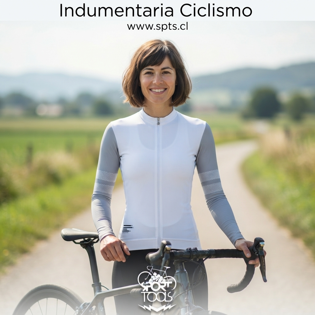 tricota ciclismo mujer blanca verano primavera